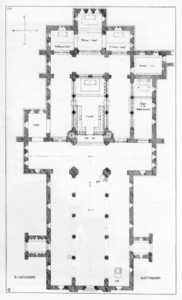 Ground plan (Pugin's 'Present State')