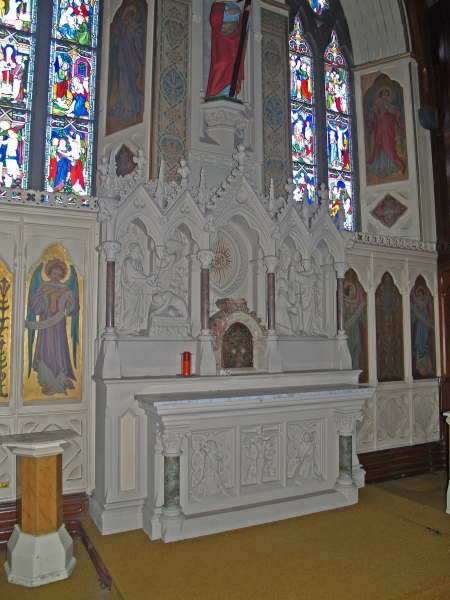 Edward Pugin's altar in chapel (Image: Brian Andrews)