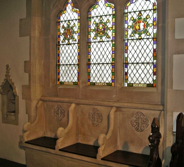 Sedilia and piscina in chancel south wall (Image: Nicholas Callinan)