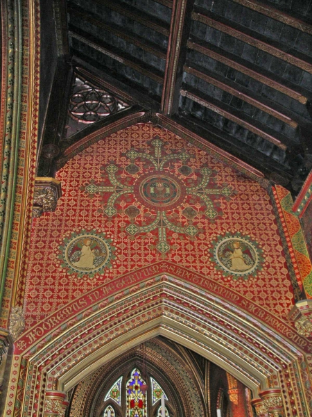 Blessed Sacrament chapel west wall decoration (Image: Nicholas Callinan)