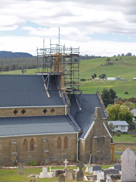 Lower bellcote openings nearing completion (Image: Brian Andrews)