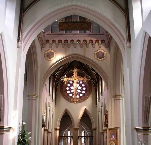 Interior looking up towards crossing tower (Image: Nicholas Callinan)