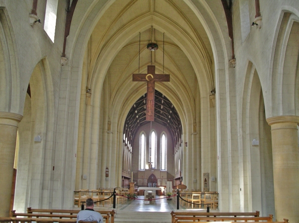 Abbey church interior looking towards monk's nave (Image: Nicholas Callinan)