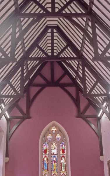 Original chapel roof trusses (Image: Brian Andrews)