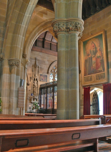 The south aisle and Pugin chantry viewed from the nave (Image: John Maidment)