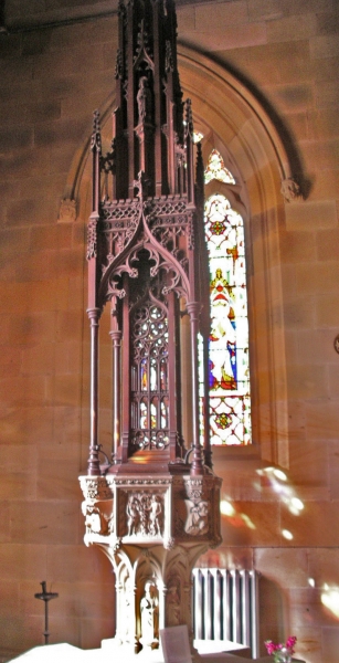The baptismal font and cover (Image: Nicholas Callinan)