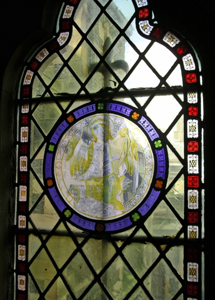 Window detail with medieval glass roundel insert (Image: Nicholas Callinan)