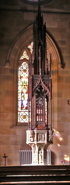 The baptismal font and cover (Image: Nicholas Callinan)