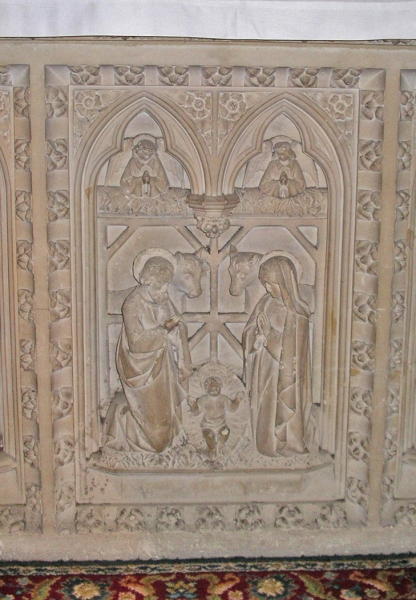 Nativity panel, Lady altar front (Image: Nicholas Callinan)
