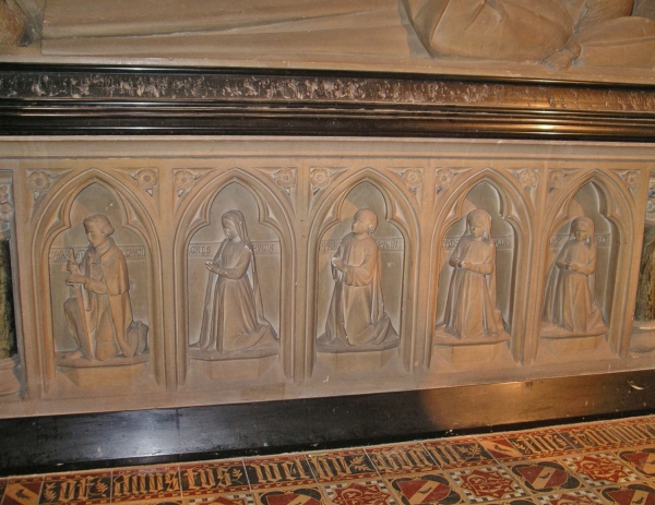 Pugin family members on the side of the Pugin tomb (Image: Nicholas Callinan)