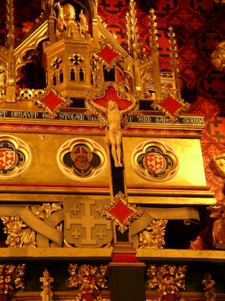 Detail of St Chad's reliquary on the high altar (Image: Nicholas Callinan)