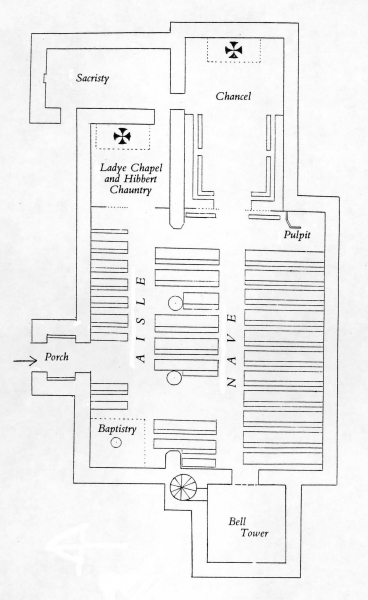 AWN Pugin church ground plan (courtesy Derek & Lucy Thackray)