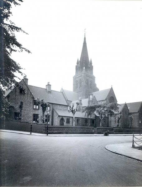 South east view including Pugin's presbytery (Image: Nottingham Diocesan Archives)