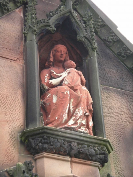 Virgin and Child in south porch niche (Image: Nicholas Callinan)