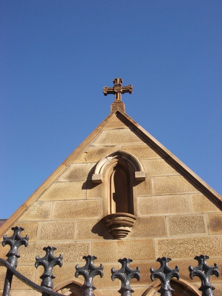 Sacristy gable detail (Image: Jude Andrews)